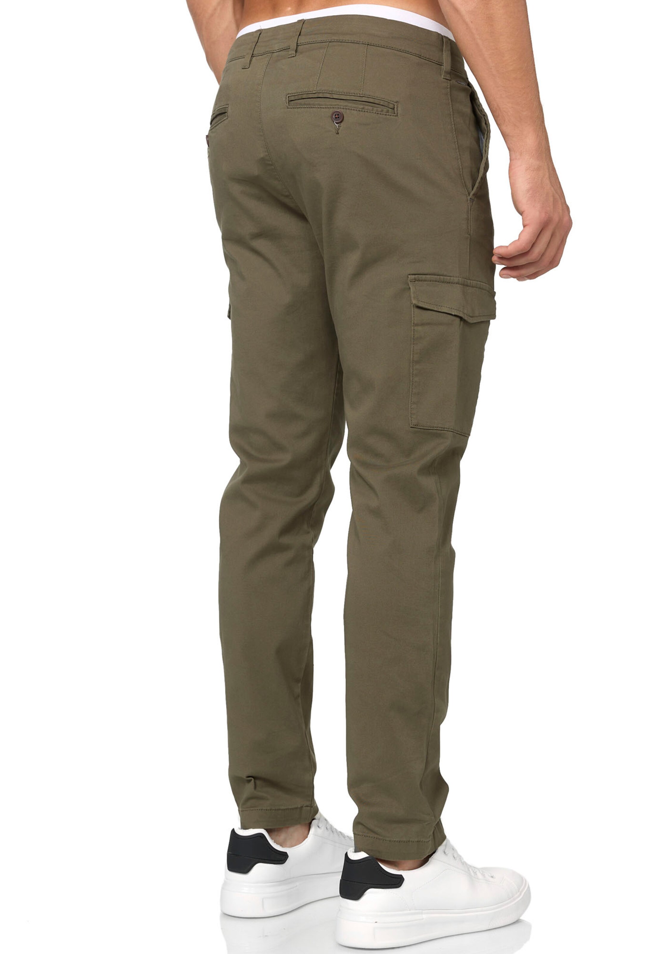 INDICODE JEANS Обычный Брюки-карго в Зеленый