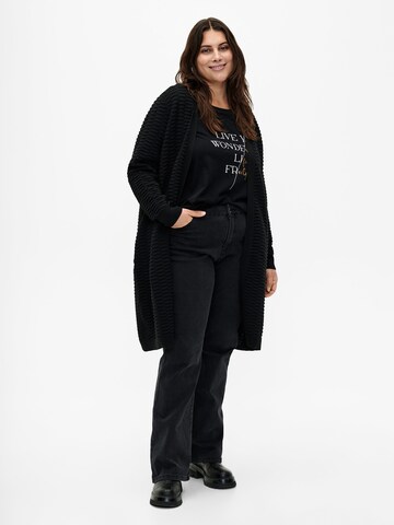 Zizzi Strickjacke 'RACHEL' in Schwarz