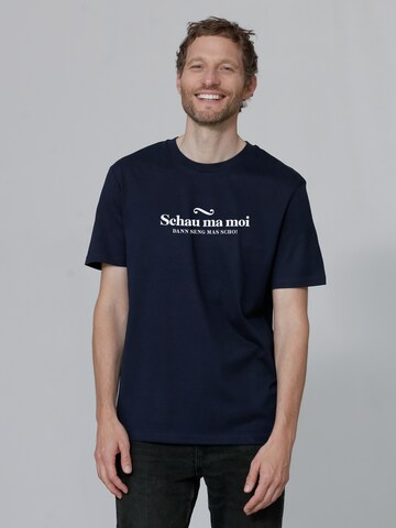 T-Shirt Watapparel en bleu : devant