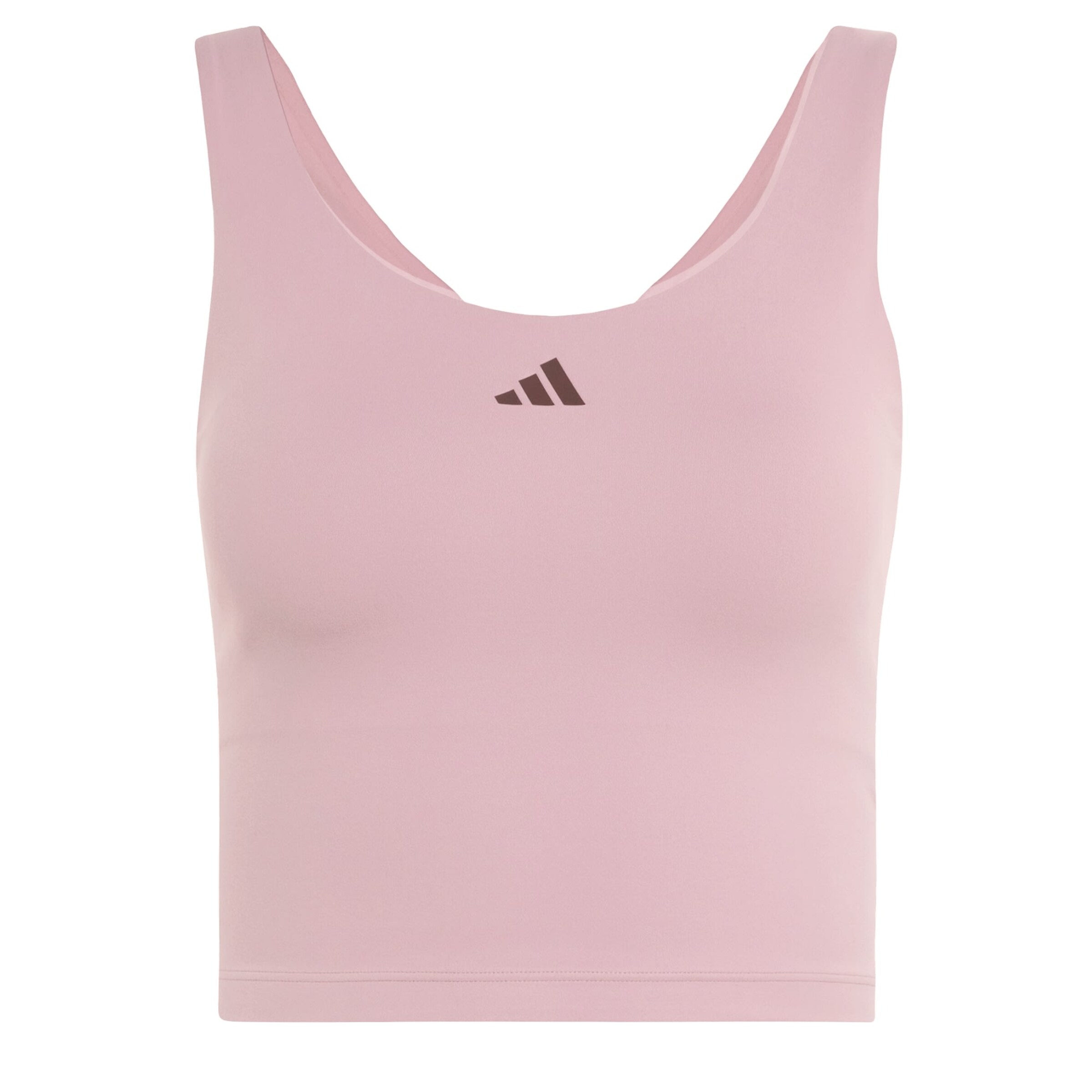 ADIDAS PERFORMANCE Αθλητικό τοπ 'Studio All Me' σε XXXS-XXS σε σκούρο καφέ / μοβ, Άποψη προϊόντος