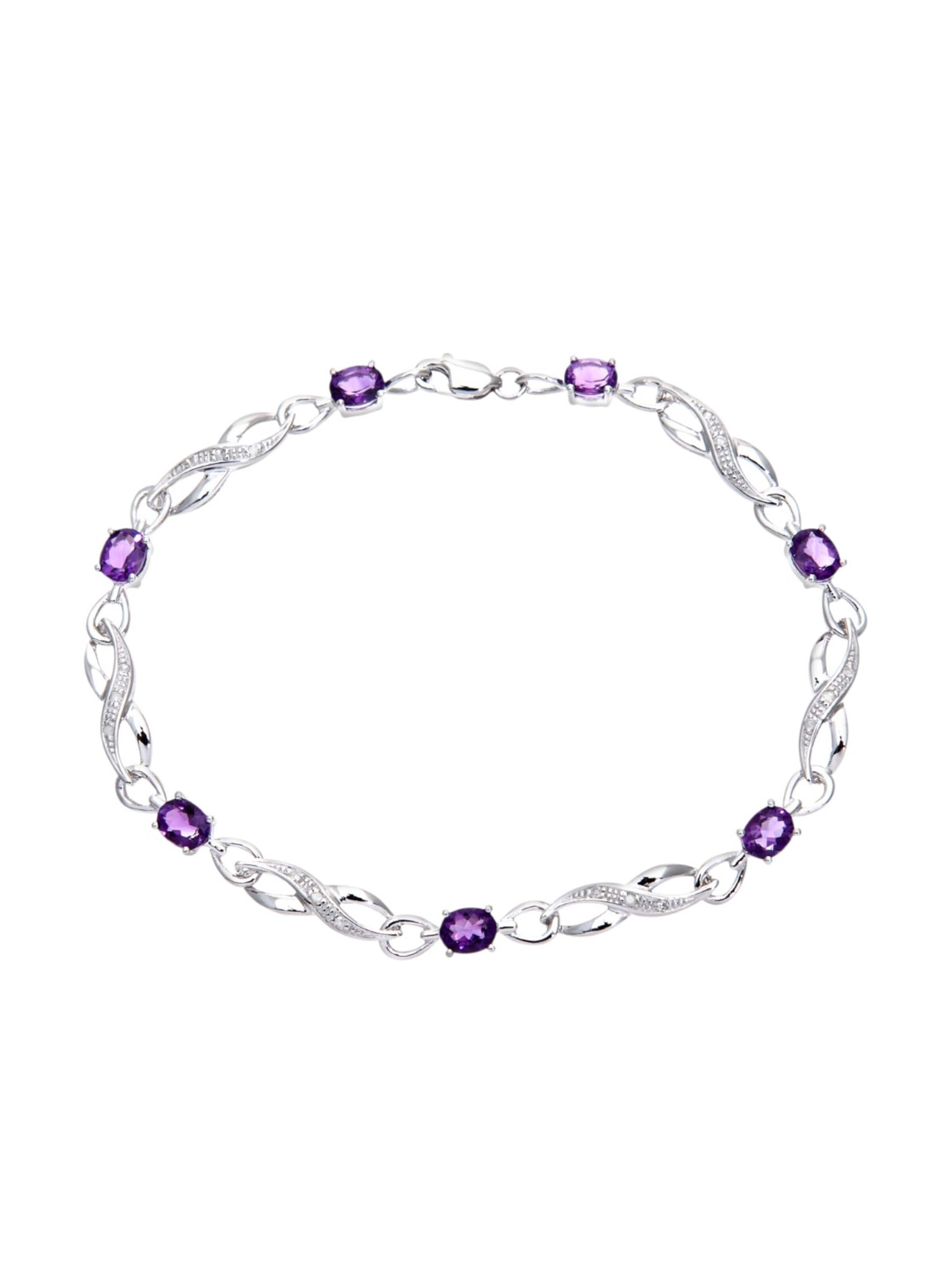 DIAMANT LETERNEL - Pulsera en plata: frente