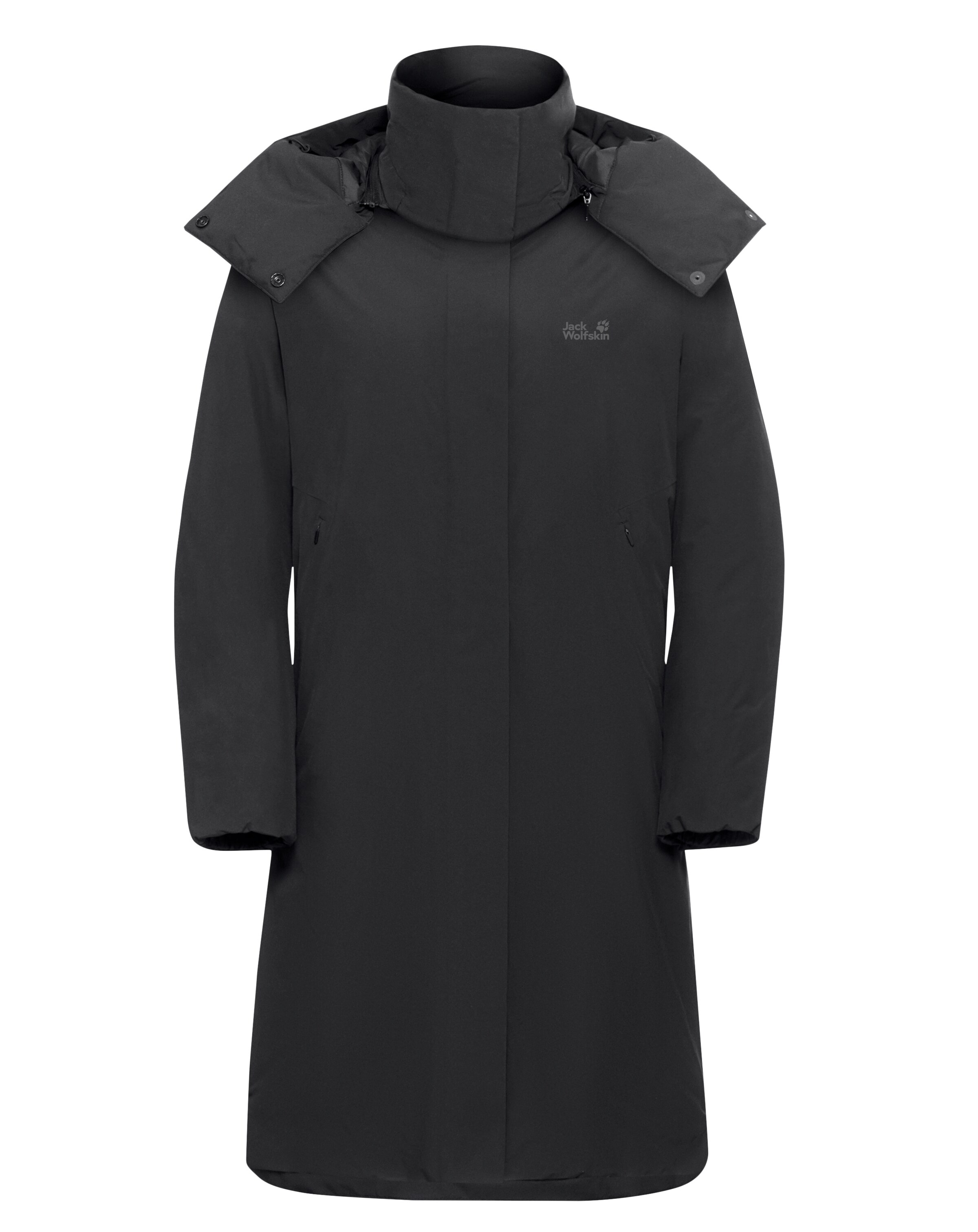 JACK WOLFSKIN Outdoormantel in Schwarz: Vorderseite