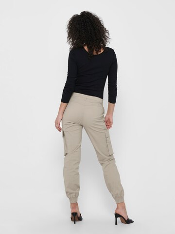 ONLY Tapered Cargobroek 'ONLTIGER' in Beige