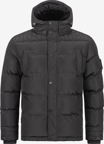 Alessandro Salvarini Winter Jacket in Black: front