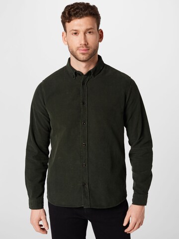 Kauf Dich Glücklich Regular fit Button Up Shirt in Green: front