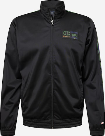 Jachetă de trening de la Champion Authentic Athletic Apparel pe negru: față