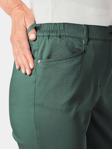 Coupe slim Pantalon 'Carla' Goldner en vert