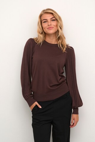 Pull-over 'Lone' Kaffe en marron : devant