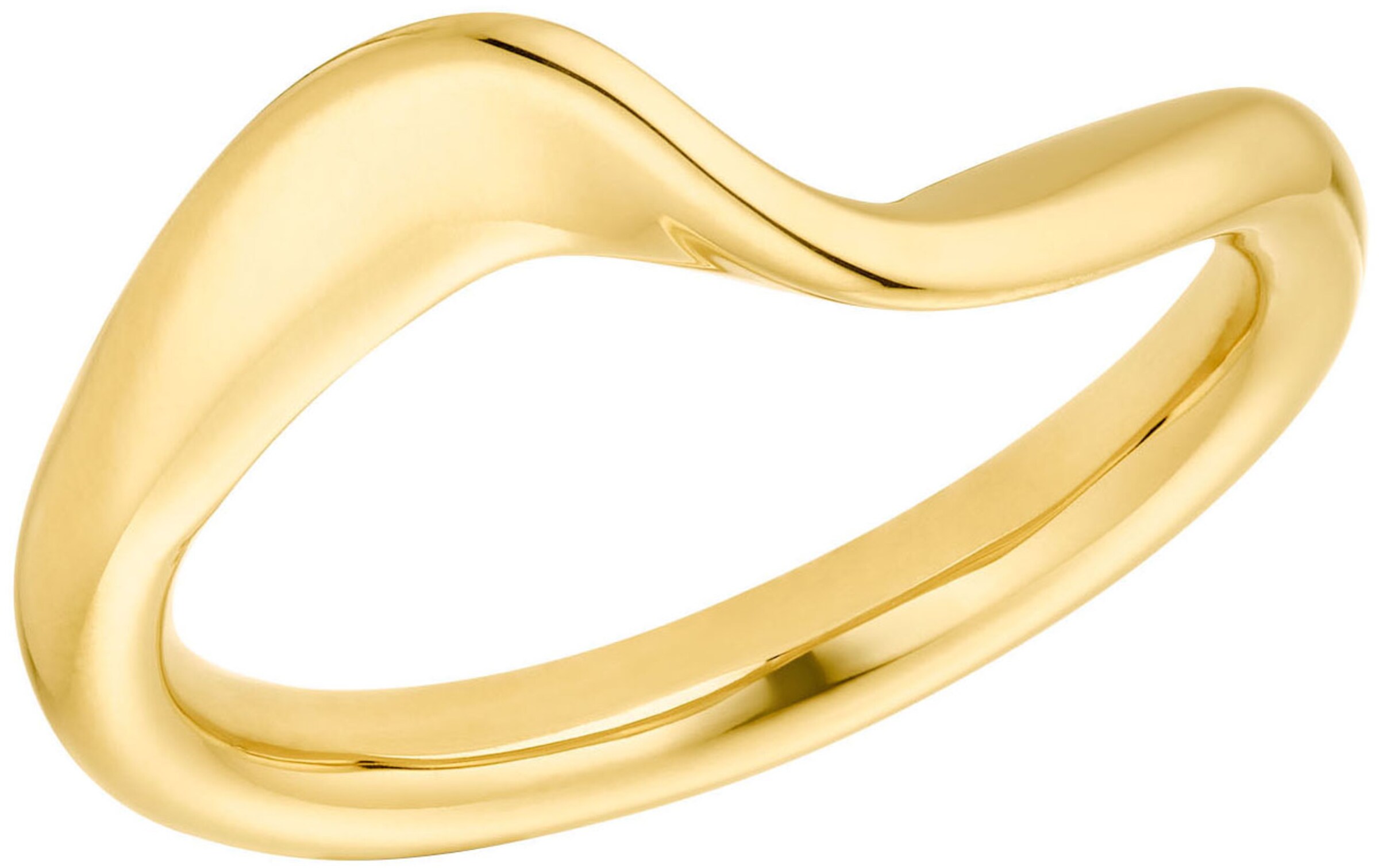 s.Oliver Ring 'Welle' in Gold: front