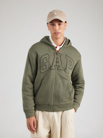 GAP Sweatjacke in Grün: Vorderseite
