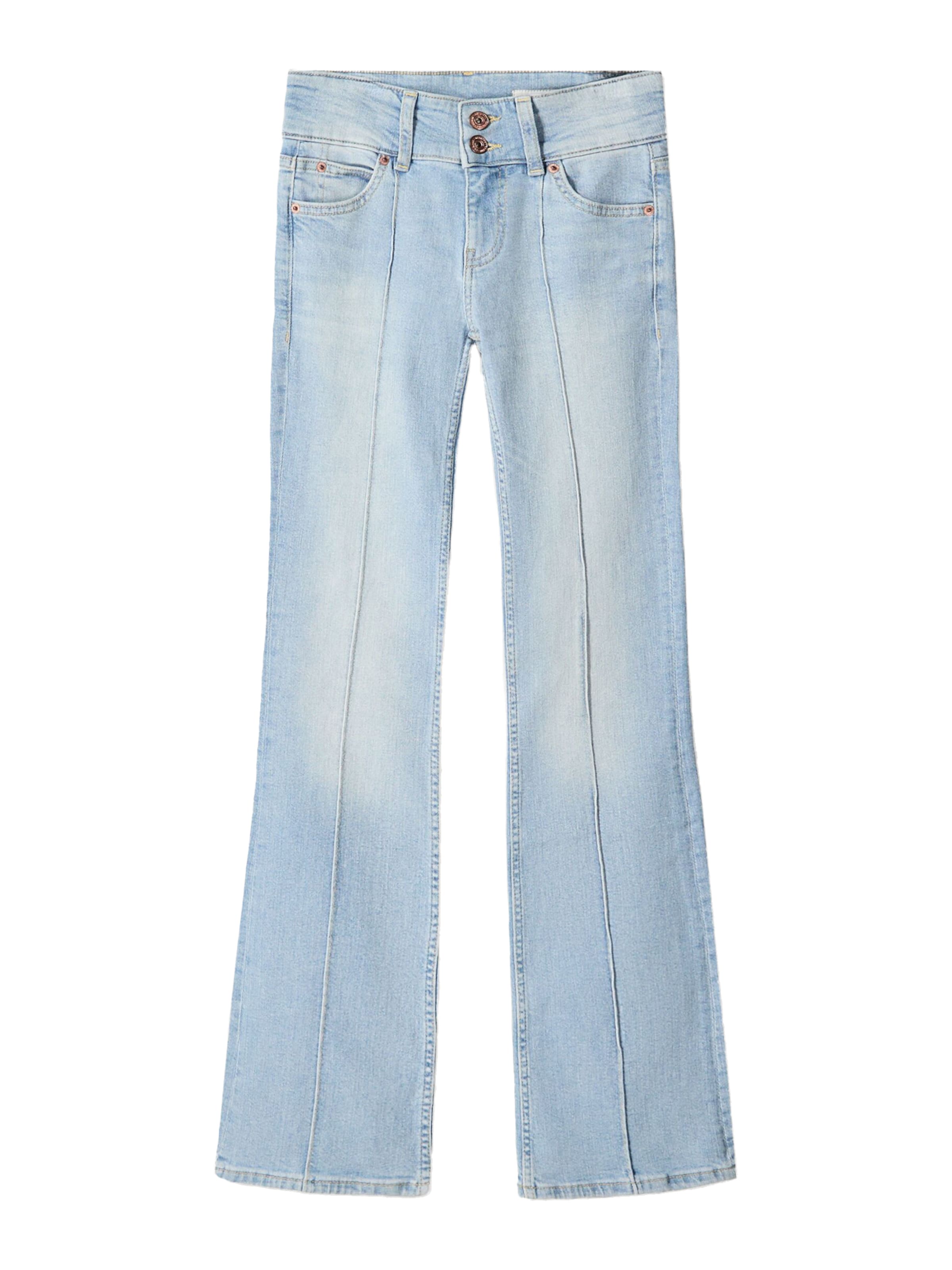 Bershka Bootcut Džínsy - Modrá: predná strana