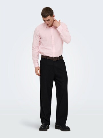 Only & Sons Slim fit Srajca 'ONSCaiden' | roza barva
