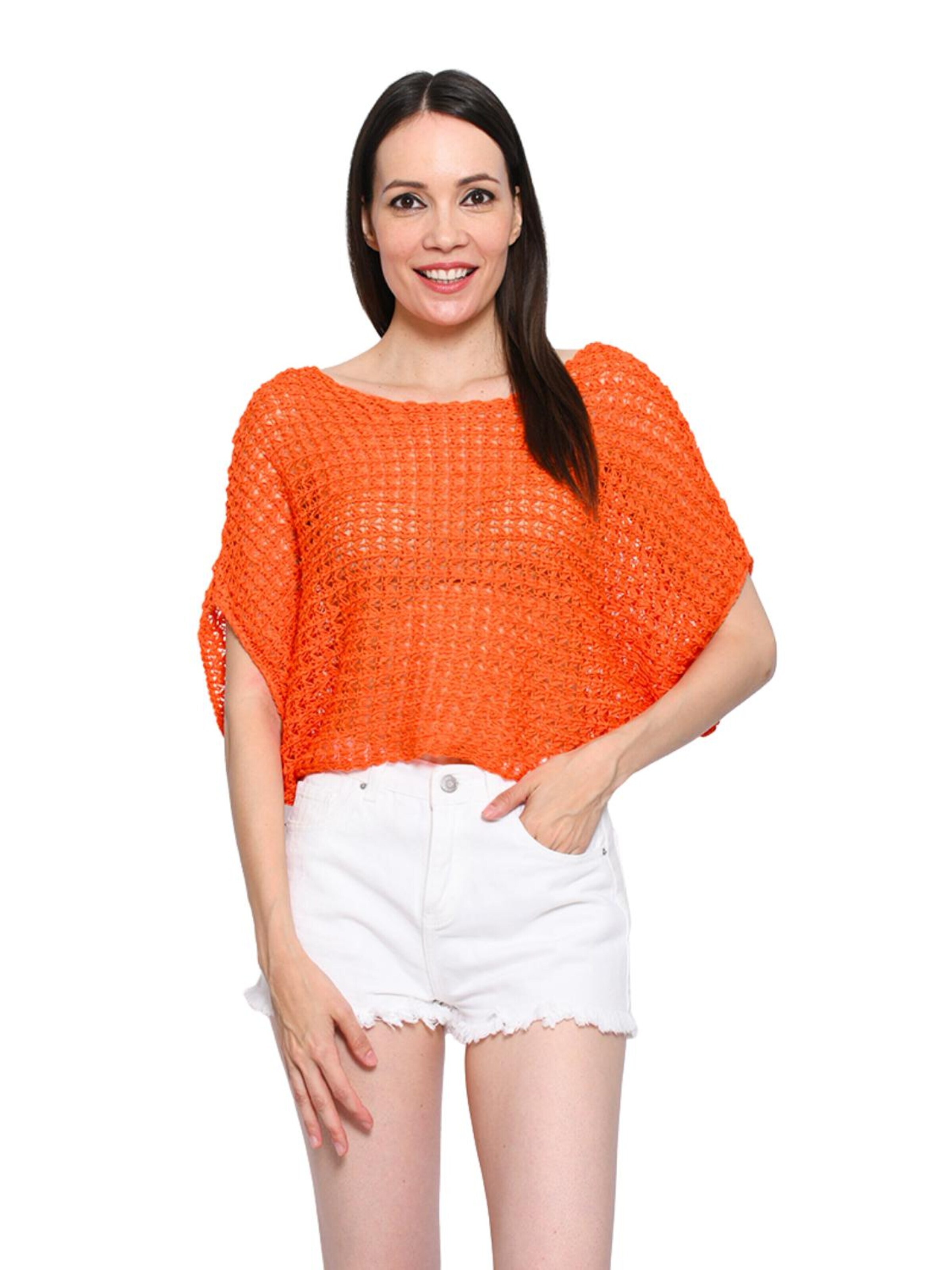 Süel knitwear - Top de punto 'Summer 3D' en naranja