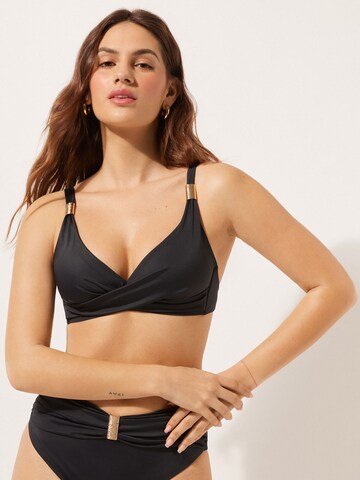 CALZEDONIA Triangle Bikini Top in Black