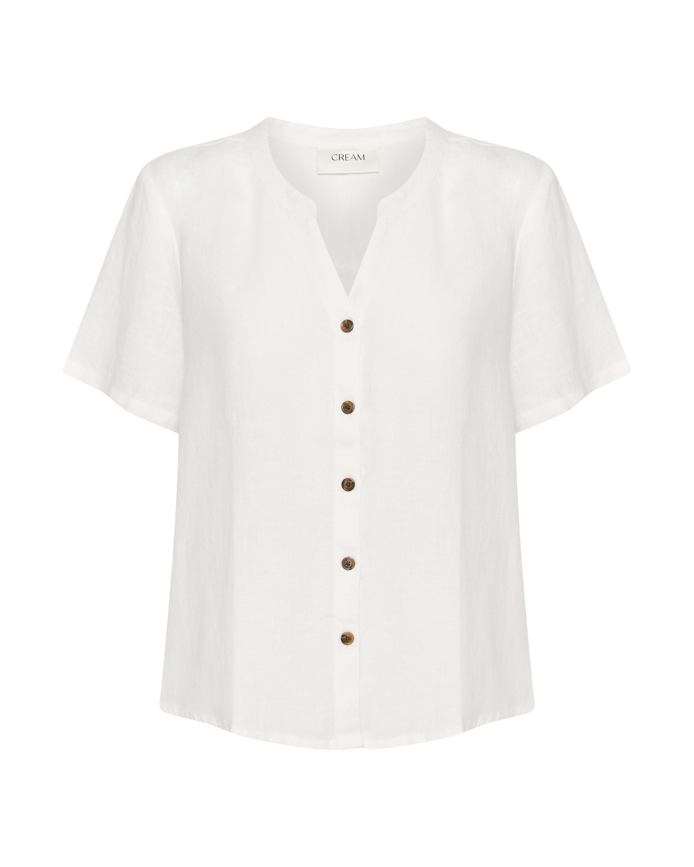 Cream Blouse 'Bellis' in Wit: voorkant