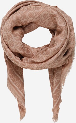 Foulard Calvin Klein en marron : devant