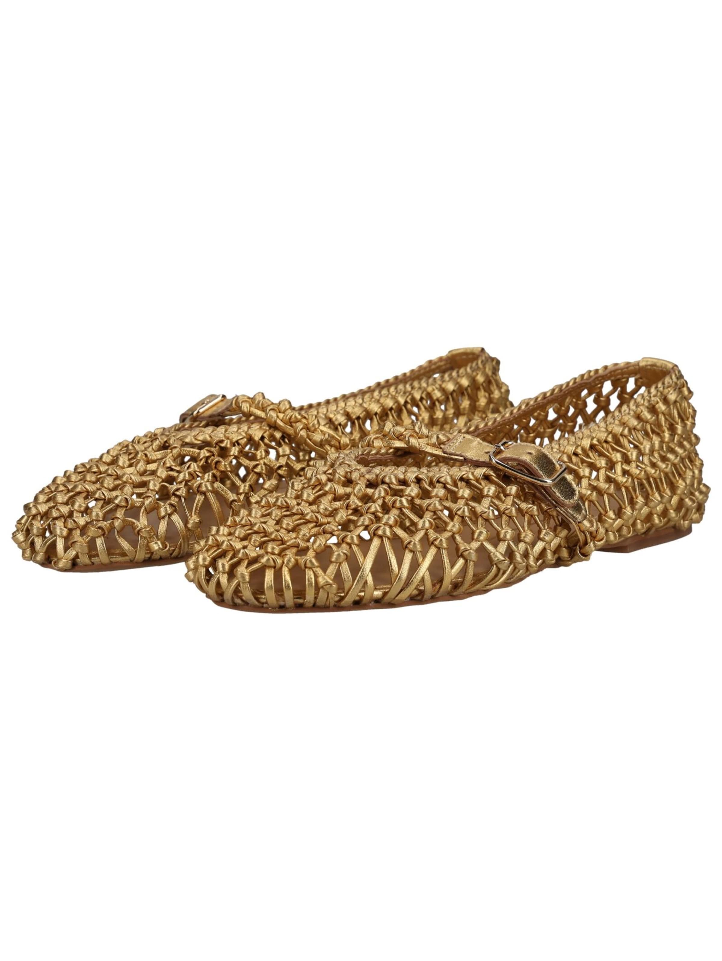 Ballerines à lanières Dolce Vita en or