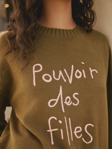 Rockett St George Kampsun 'Pouvoir Des Filles', värv roheline