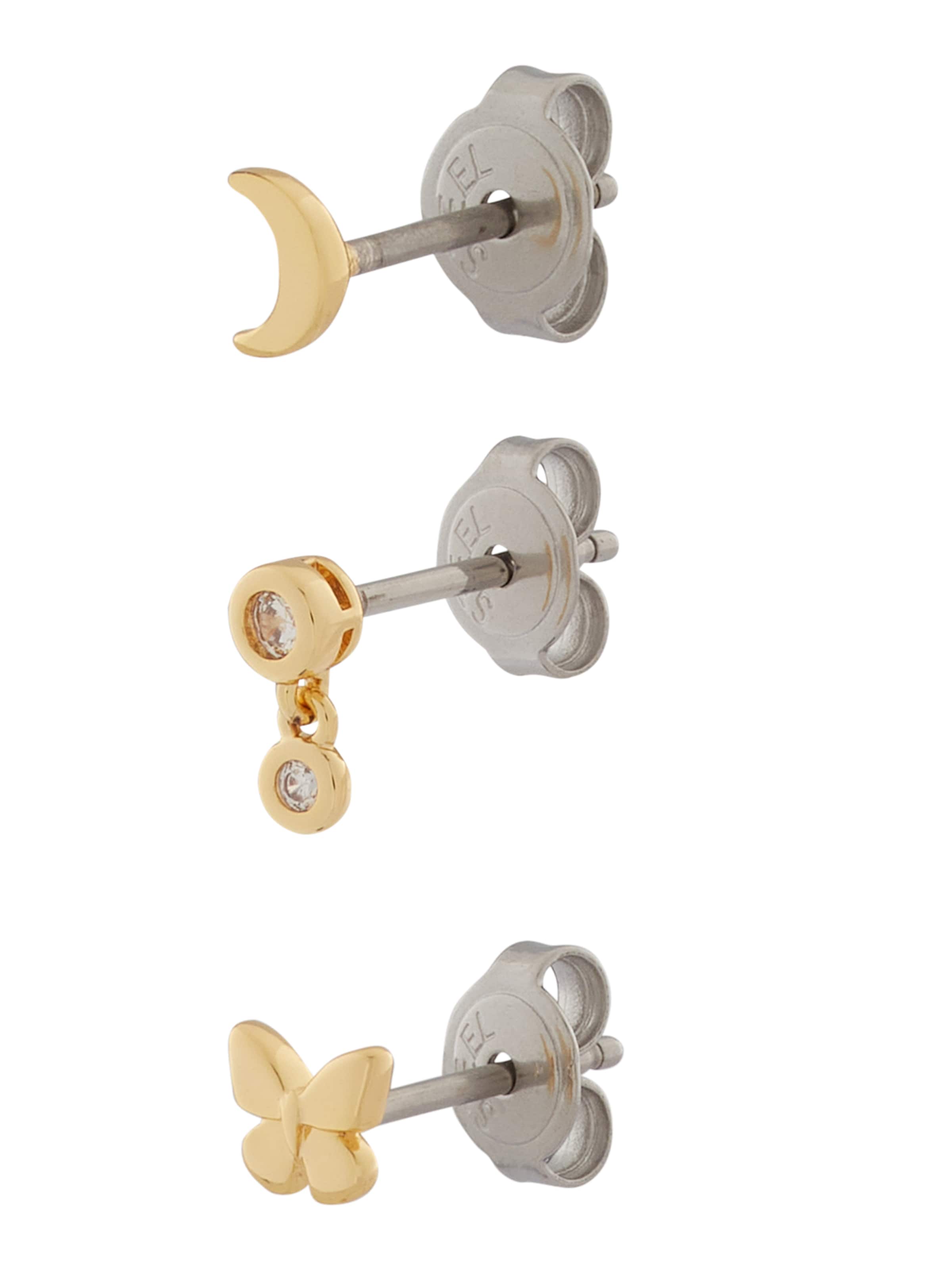 FOSSIL Örhängen i guld: framsida