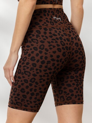 Skinny Leggings 'Biker' Hey Honey en marron