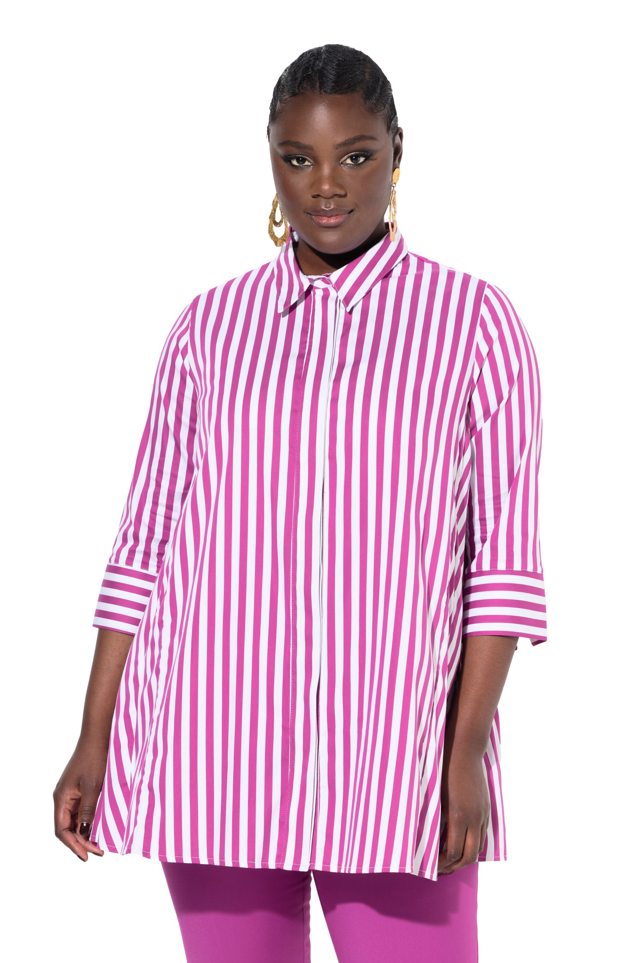 Ulla Popken Blouse in Roze: voorkant