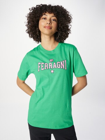 Chiara Ferragni Shirt in Groen: voorkant