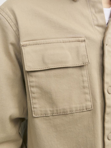 Jack & Jones Junior Regular fit Button Up Shirt 'On' in Beige