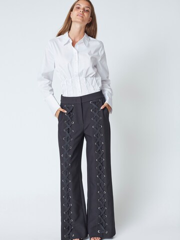 co'couture Wide Leg Housut 'Vola' värissä musta