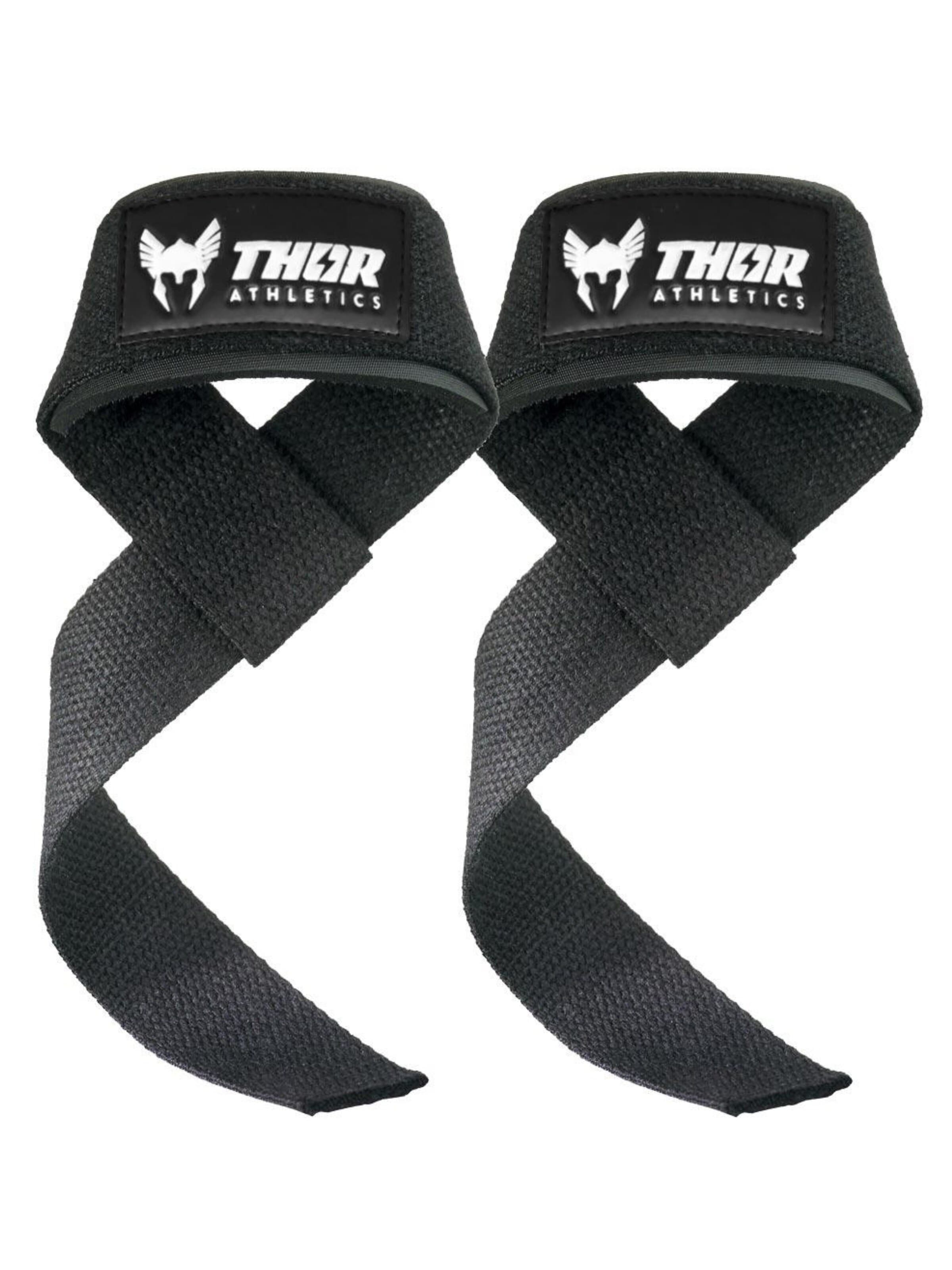 Thor Athletics Fitness Equipment 'Lifting Straps' in Black: front