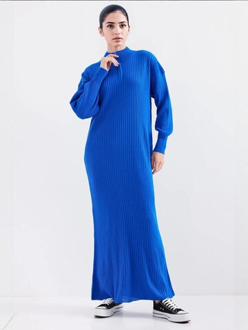 Bigdart - Vestido de malha em azul: frente