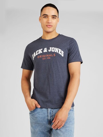 JACK & JONES Póló 'BRAD' - kék: elől