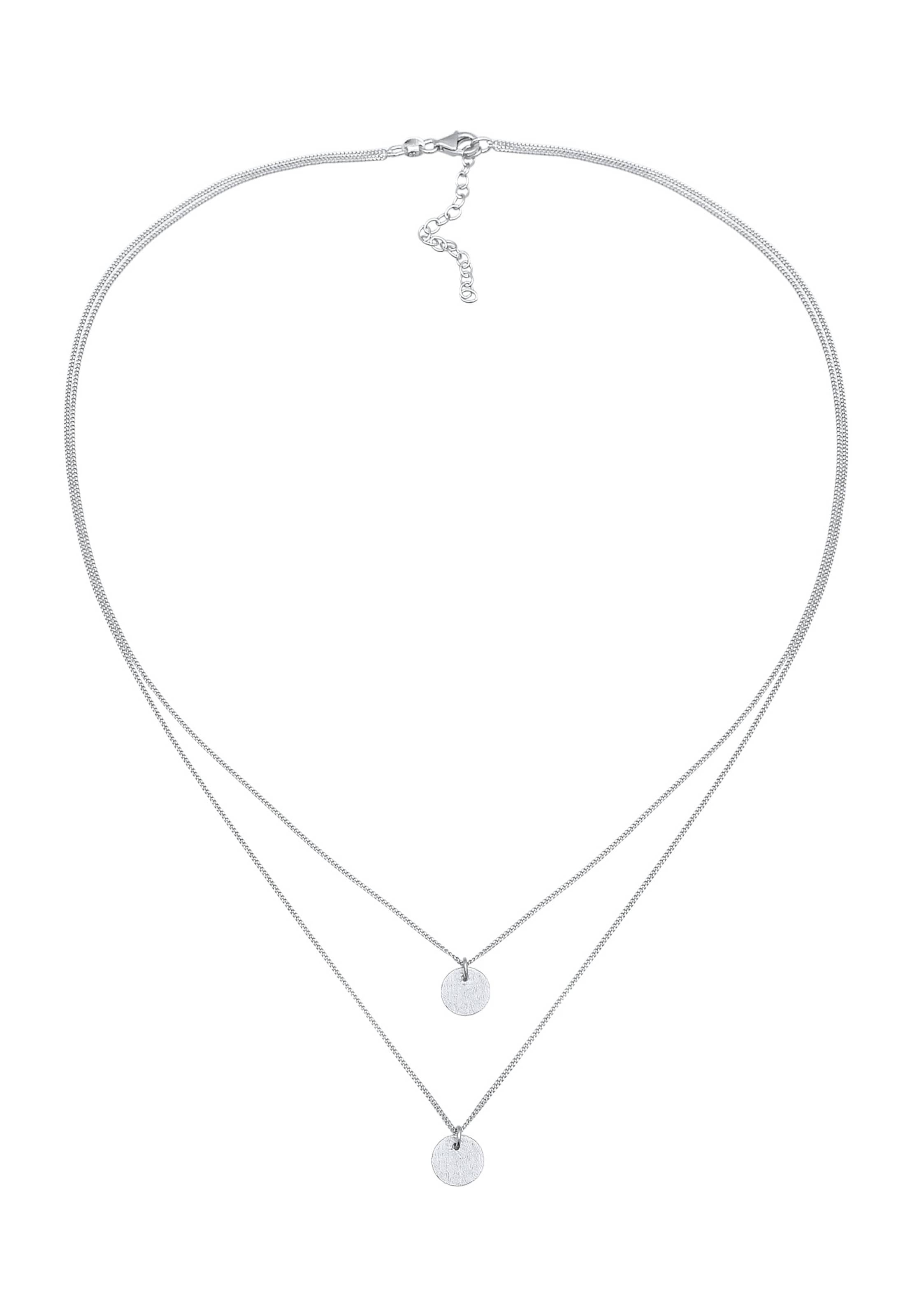 ELLI Kette ' Layer' in Silber: Vorderseite