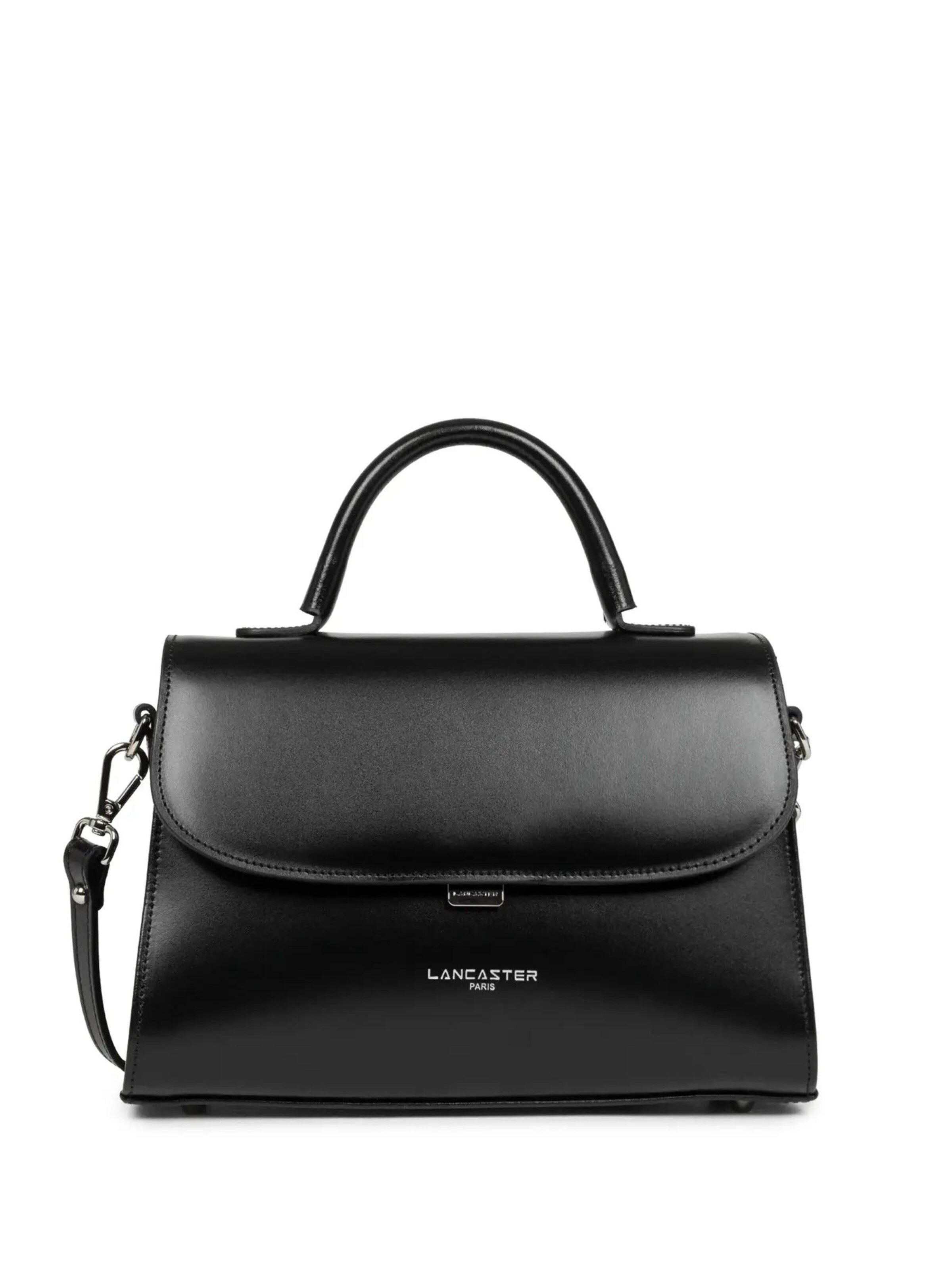 Sacs à main 'Sac à rabat avec fermoir Suave even 433-17 Noir' LANCASTER Paris en noir : devant