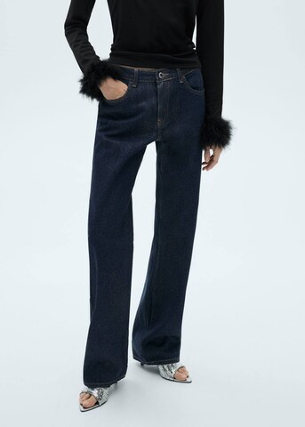 MANGO Wide leg Jeans in Blue: front