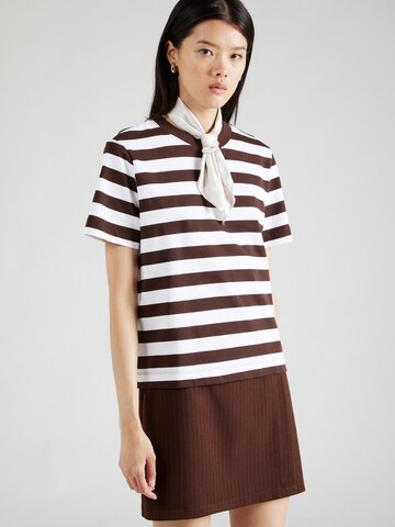 SELECTED T-Shirt 'SLFEssential' in Braun: Vorderseite