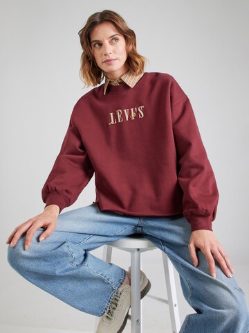 LEVI'S ® Mikina 'Graphic Leo Crewneck Sweatshirt' - Červená: predná strana