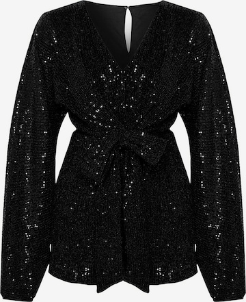 TrendyolKombinezon - crna boja: prednji dio