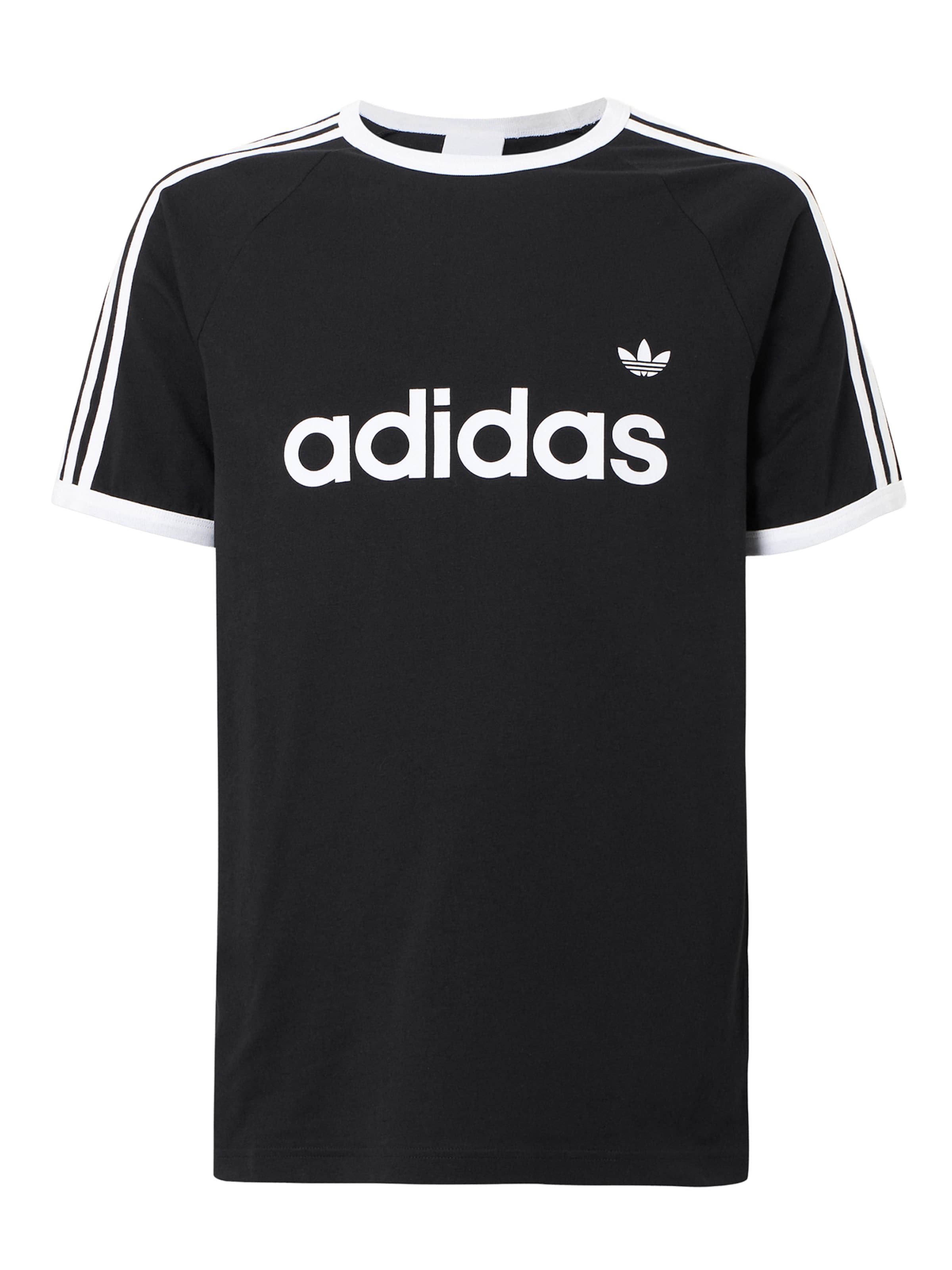 ADIDAS ORIGINALS Футболка '3S RINGER T' в Черный / Белый, Обзор товара