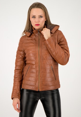 URBAN 5884® Between-Season Jacket 'Bella' in Brown: front