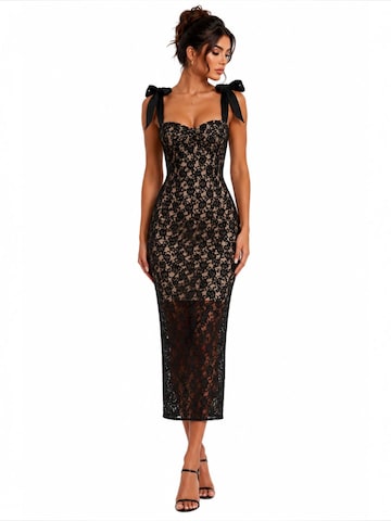 Elena Athanasiadou Cocktail Dress 'Ariana' in Black: front