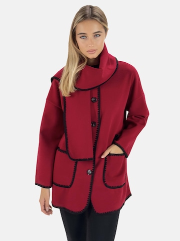 Elara Tussenmantel in Rood: voorkant