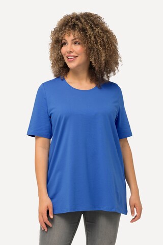 T-shirt Ulla Popken en bleu : devant