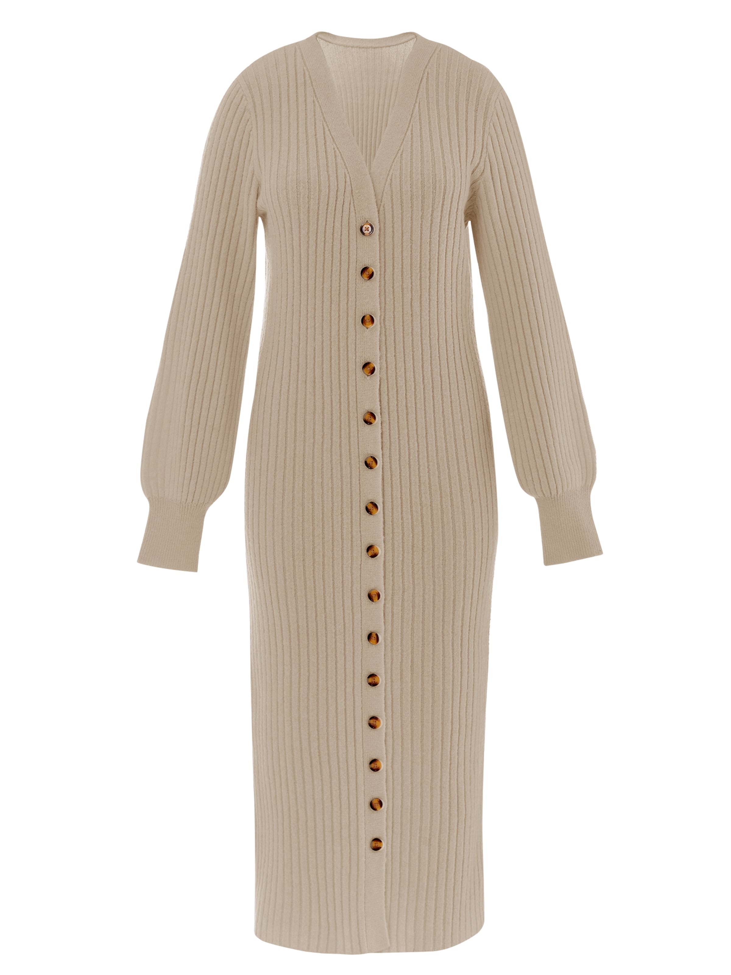 Cappotto in maglia di Imily Bela in beige: frontale