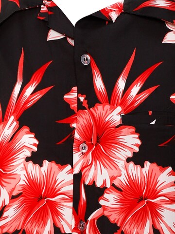Maglietta 'Mono Flowers' di King Kameha in rosso