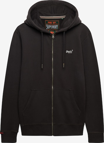 Superdry & Co Sweatvest 'Essential' in Bruin: voorkant