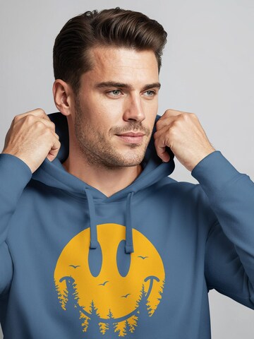 Neverless Sweatshirt 'Smile Forest' in Blue