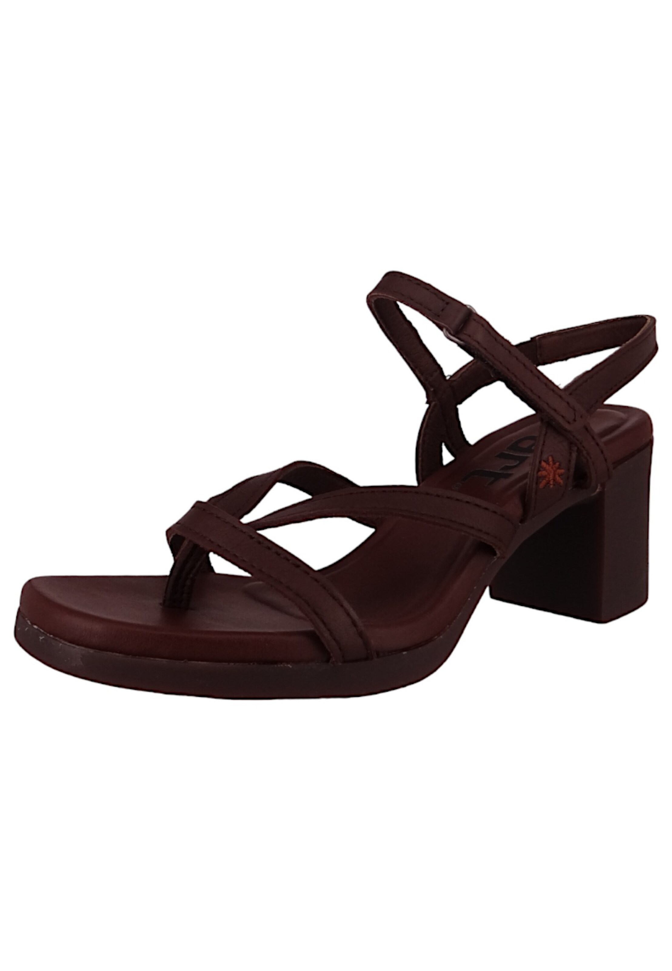 ART - Chinelos de dedo 'Cannes' em castanho: frente