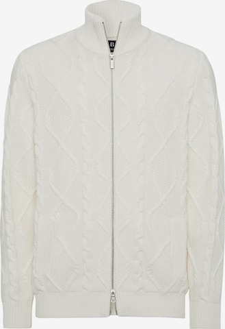 Boggi Milano Knit Cardigan in White: front