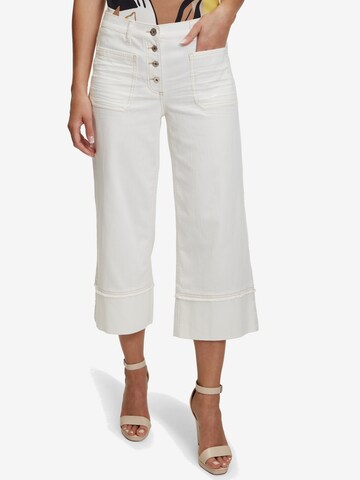 Betty Barclay Wide leg Jeans in White: front