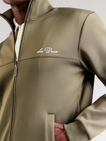 Les Deux - Sudadera con cremallera en verde